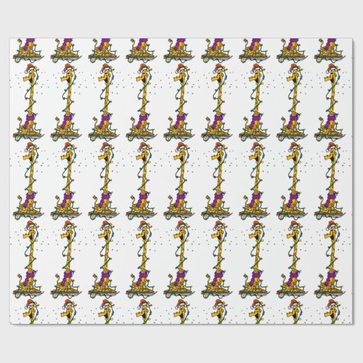 kerstpapier voor Giraffes Cadeaupapier (Vlak)