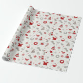 kerstpapier voor het verpakken van kerstgerei cadeaupapier (Uitgerold)