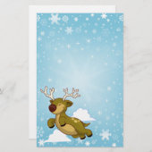 kerstpapier voor rendierscrapbook briefpapier (Voorkant / Achterkant)