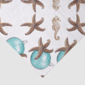 kerstpapier voor Zeeen met staarten Tissuepapier (Detail)