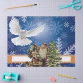kerstpapier, witte duif,  tissuepapier (Craft)