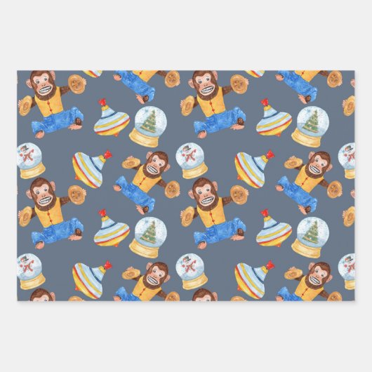 kerstpapieren Afbeeldingen Inpakpapier Vel (Voorkant)