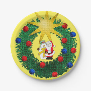 Kerstpapieren borden, Sinterklaas Papieren Bordje