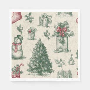 Kerstpapieren servet