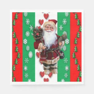 Kerstpapieren servetten, Sinterklaas Servet