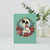 Kerstpapillon Briefkaart (Staand voorkant)