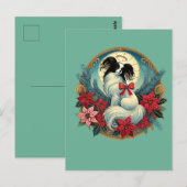 Kerstpapillon Briefkaart (Voorkant / Achterkant)