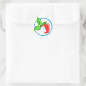 kerstpaprika ronde sticker (Tas)