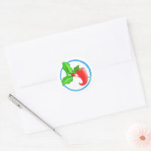kerstpaprika ronde sticker (Envelop)
