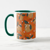 Kerstparen en bloemen patroon mok (Links)