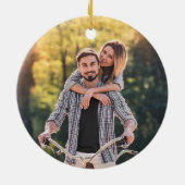  kerstparen Foto Ornament (Achterkant)