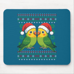 Kerstparkiet Lelijke Kerst Trui Parkieten Lon Muismat