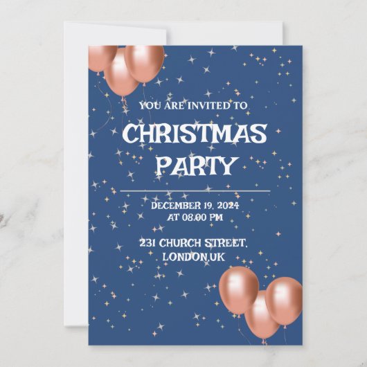 KERSTPARTIJKAART KAART (Voorkant)