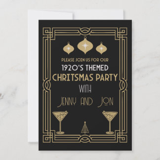 KERSTPARTY MET 1920S THEMA KAART