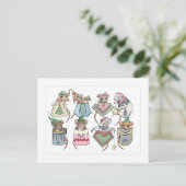 kerstpasta briefkaart (Staand voorkant)