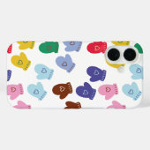 Kerstpastel Gezellige Winterhandschoenen Case-Mate iPhone Case (Achterkant (horizontaal))