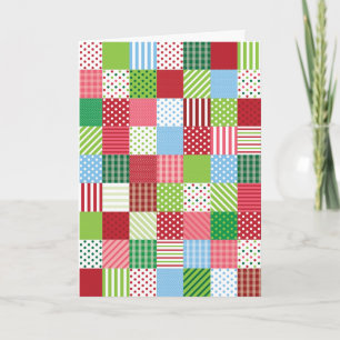 kerstpatchwork feestdagen kaart