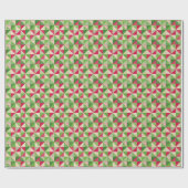 kerstpatchwork-rood-groen patroon cadeaupapier (Vlak)