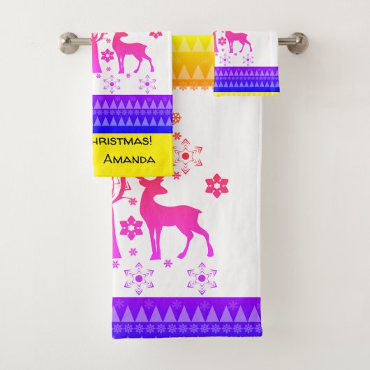 kerstpatronen bad handdoek (Insitu)