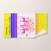 kerstpatronen bad handdoek (Handdoek)
