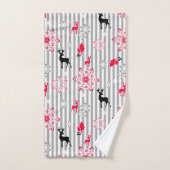 kerstpatronen bad handdoek (Handdoek)