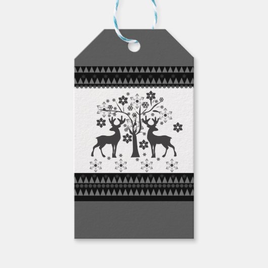 kerstpatronen cadeaulabel (Voorkant)