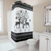 kerstpatronen douchegordijn (In situ)
