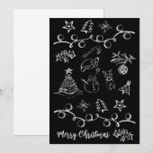 Kerstpatronen Feestdagenkaart (Voorkant / Achterkant)