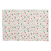 Kerstpatronen - landschap van kleurrijke bomen kussensloop (Voorkant)