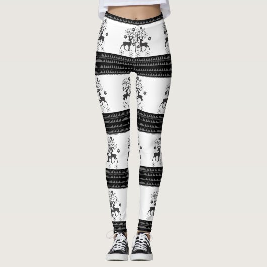kerstpatronen leggings (Voorkant)