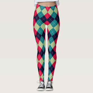 kerstpatronen met rode rode groene patronen leggings
