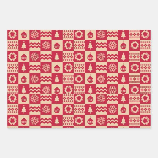 kerstpatronen Papieren vellen ompakken (Voorkant)