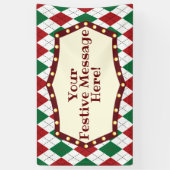 kerstpatronen spandoek (Verticaal)