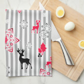 kerstpatronen theedoek (Quarter Fold)