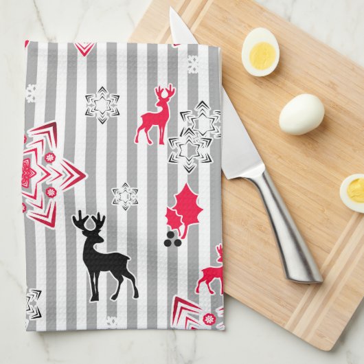 kerstpatronen theedoek (Quarter Fold)