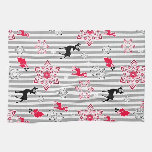 kerstpatronen theedoek (Horizontaal)