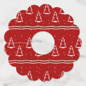 Kerstpatroon 116 wijnglaslabel (Achterkant)