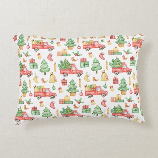  kerstpatroon accent kussen (Voorkant)