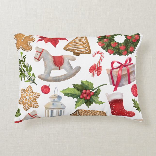 kerstpatroon accent kussen (Voorkant)