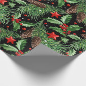  kerstpatroon cadeaupapier (Hoek)