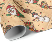  kerstpatroon cadeaupapier (Rol Hoek)