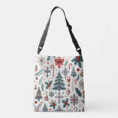 kerstpatroon crossbody tas (Achterkant)