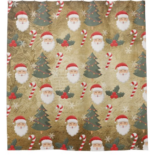  kerstpatroon douchegordijn (Voorkant)