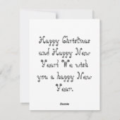 Kerstpatroon feestdagenkaart (Achterkant)