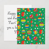 Kerstpatroon feestdagenkaart (Voorkant / Achterkant)