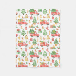  kerstpatroon fleece deken