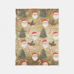 kerstpatroon fleece deken