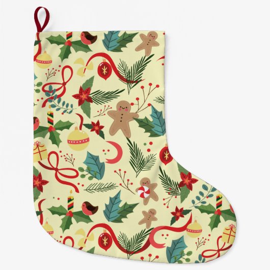 kerstpatroon grote kerstsok (Voorkant)