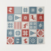 kerstpatroon in lappendeken. Traditioneel Wandkleed (Voorkant (horizontaal))