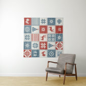 kerstpatroon in lappendeken. Traditioneel Wandkleed (In Situ (horizontaal))